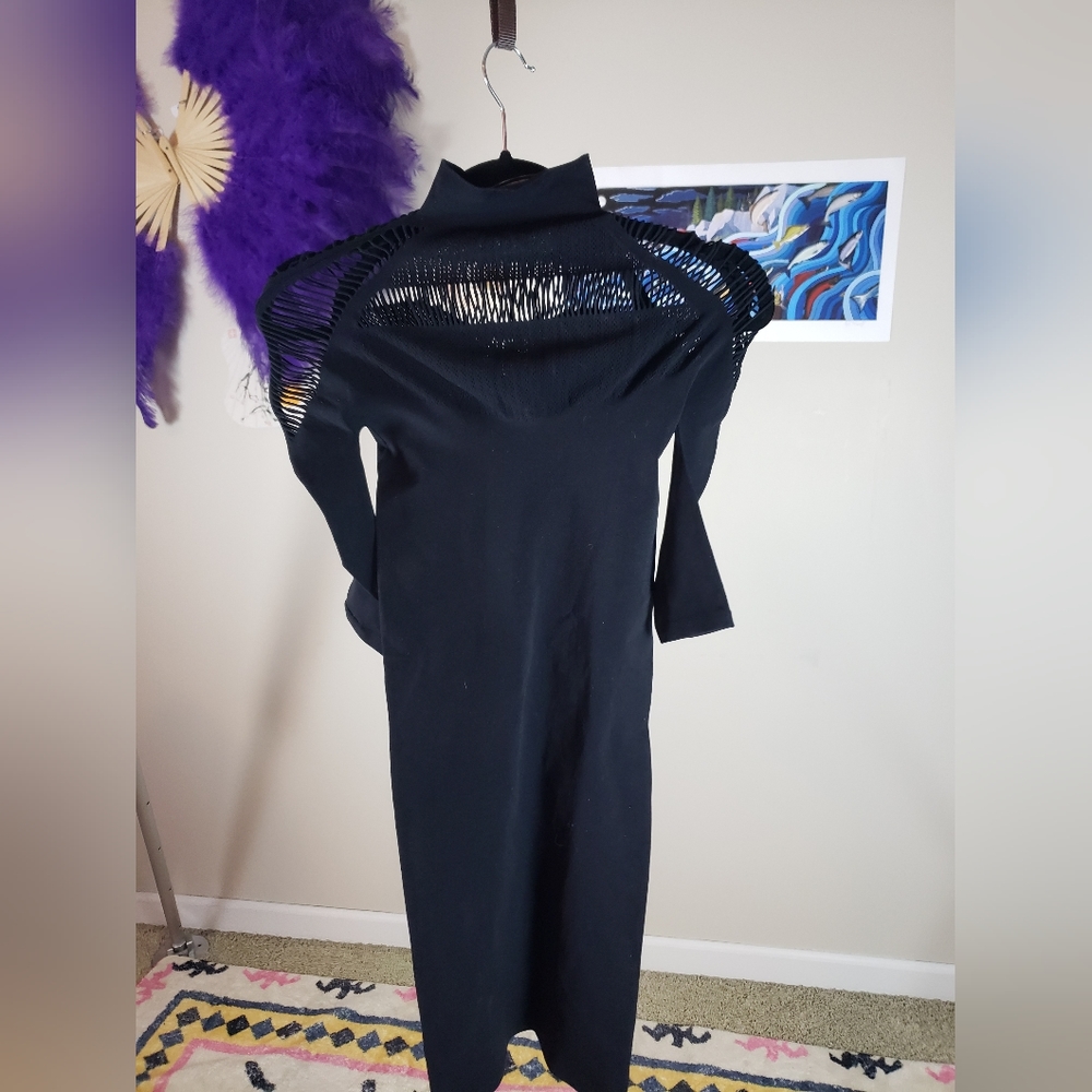 BLACKMILK VERY-SASSY-NATION DRESS 2.0 BLACK BODYCON DRESS - Picture 6 of 7